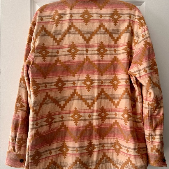 Women's Aztec Patterned Shirt - Pink and Tan - Picture 4 of 4
